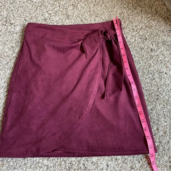 Loft Faux Suede Wrap Skirt size 0 - Picture 7 of 9